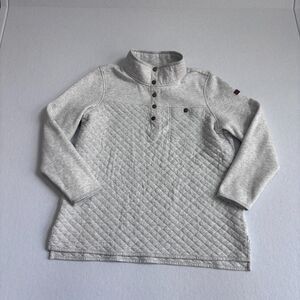 L.L. Bean Quilted Pullover Women's XLP Gray Casual Outdoor Camp Soft Gorpcore